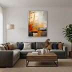 Dikey Cam Tablo Salon Duvar Tablosu Dikey Cam Soyut 0014 Yeni Ev Hediyesi Ofis Tablosu