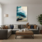 Dikey Cam Tablo Salon Duvar Tablosu Dikey Cam Soyut 0018 Yeni Ev Hediyesi Ofis Tablosu