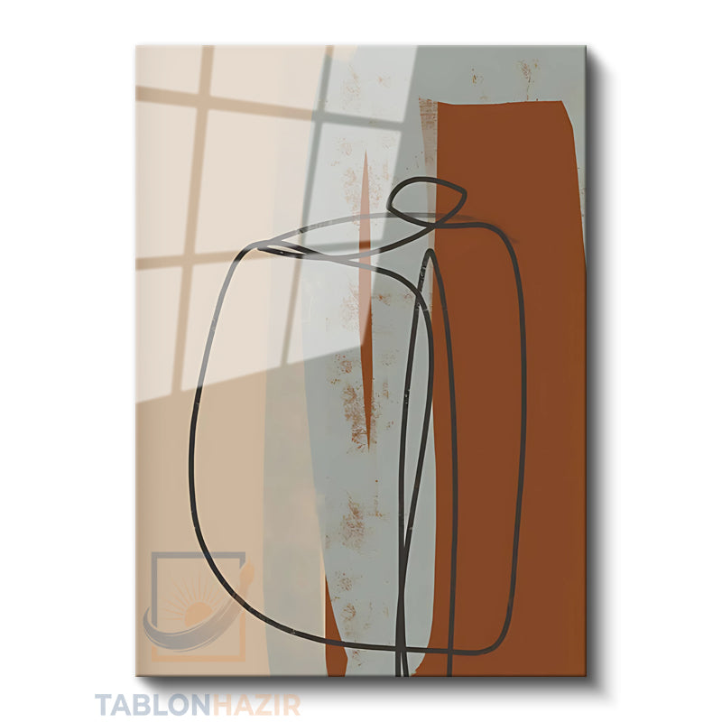 Dikey Cam Tablo Salon Duvar Tablosu Dikey Cam Soyut 0022 Yeni Ev Hediyesi Ofis Tablosu