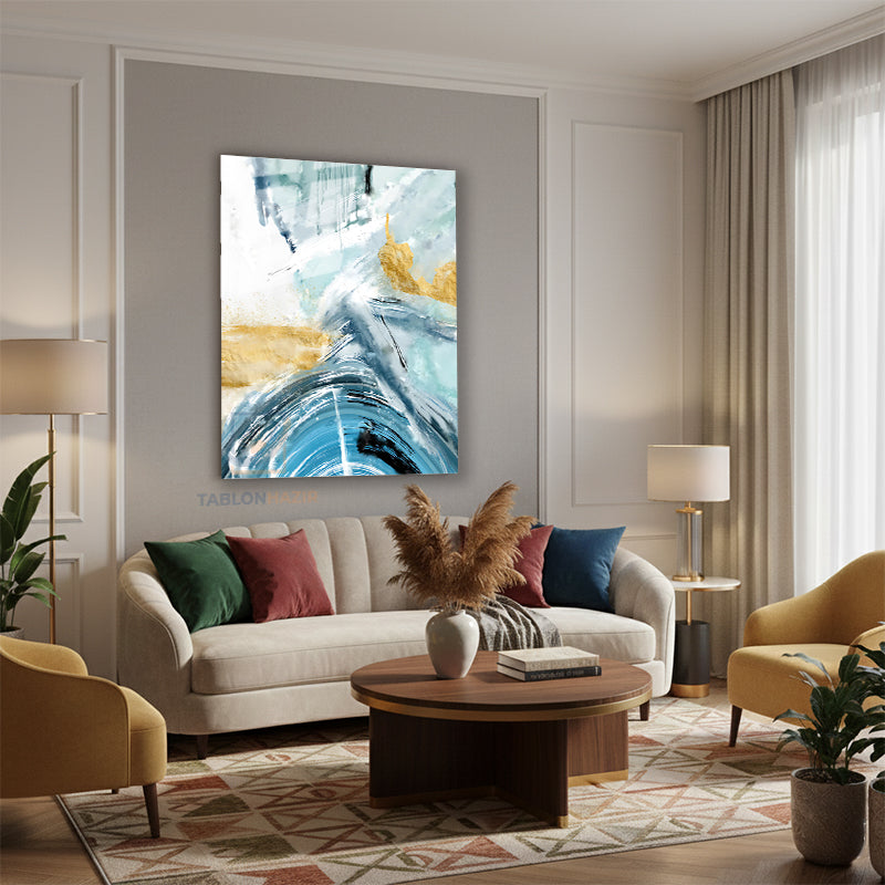 Dikey Cam Tablo Salon Duvar Tablosu Dikey Cam Soyut 0038 1 Yeni Ev Hediyesi Ofis Tablosu