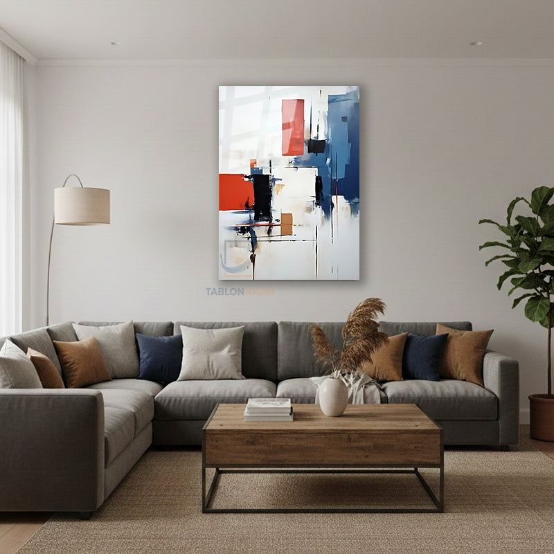 Dikey Cam Tablo Salon Duvar Tablosu Dikey Cam Soyut 0042 1 Yeni Ev Hediyesi Ofis Tablosu