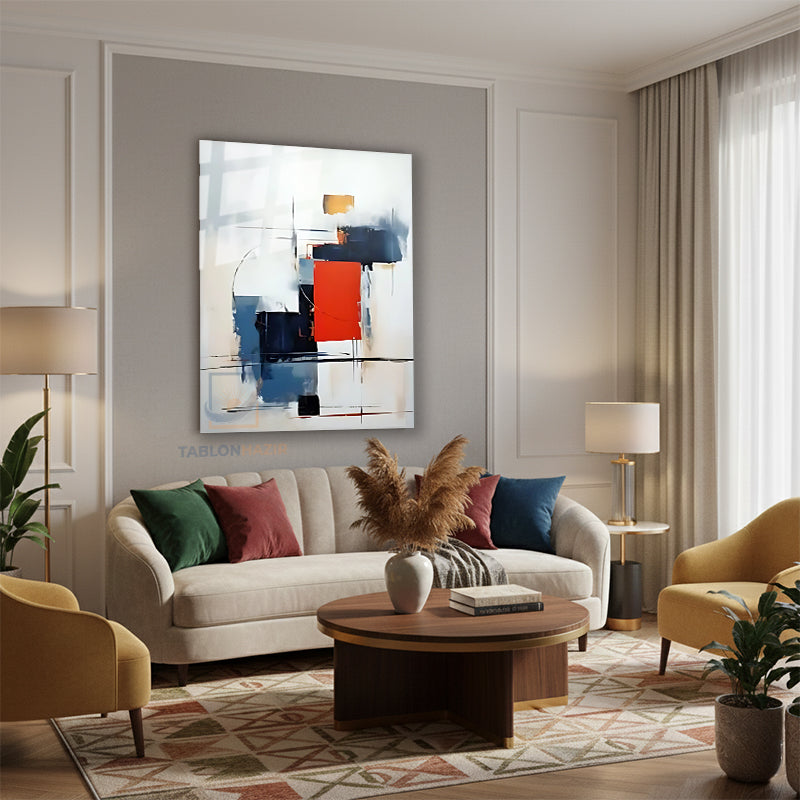 Dikey Cam Tablo Salon Duvar Tablosu Dikey Cam Soyut 0042 2 Yeni Ev Hediyesi Ofis Tablosu