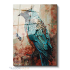 Dikey Cam Tablo Salon Duvar Tablosu Dikey Cam Stilkuş Yeni Ev Hediyesi Ofis Tablosu