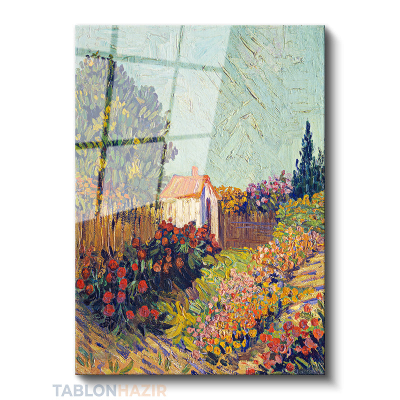 Dikey Cam Tablo Salon Duvar Tablosu Dikey Cam Unlu Manzara Yeni Ev Hediyesi Ofis Tablosu