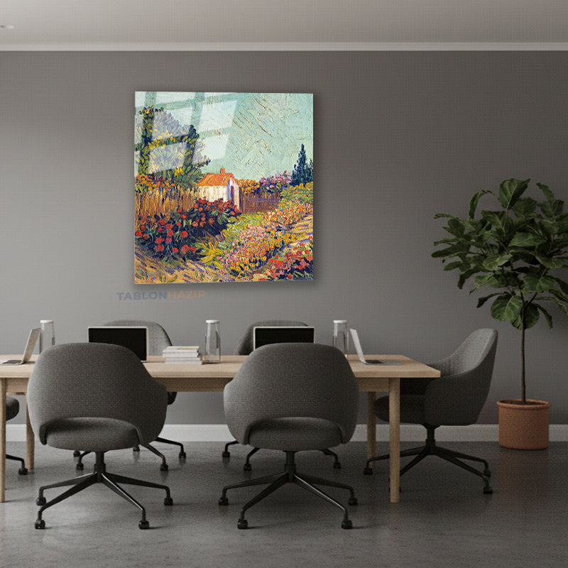 Dikey Cam Tablo Salon Duvar Tablosu Dikey Cam Unlu Manzara Yeni Ev Hediyesi Ofis Tablosu