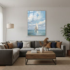 Dikey Cam Tablo Salon Duvar Tablosu Dikey Cam Yelkenli Durgungemi Yeni Ev Hediyesi Ofis Tablosu