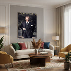 Dikey Kanvas Tablo Salon Duvar Tablosu Atatürk Klasik Renkli Yeni Ev Hediyesi Ofis Tablosu