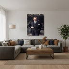 Dikey Kanvas Tablo Salon Duvar Tablosu Atatürk Klasik Renkli Yeni Ev Hediyesi Ofis Tablosu