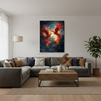 Dikey Kanvas Tablo Salon Duvar Tablosu Iki Anka Kuşu Yeni Ev Hediyesi Ofis Tablosu