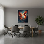 Dikey Kanvas Tablo Salon Duvar Tablosu Iki Anka Kuşu Yeni Ev Hediyesi Ofis Tablosu