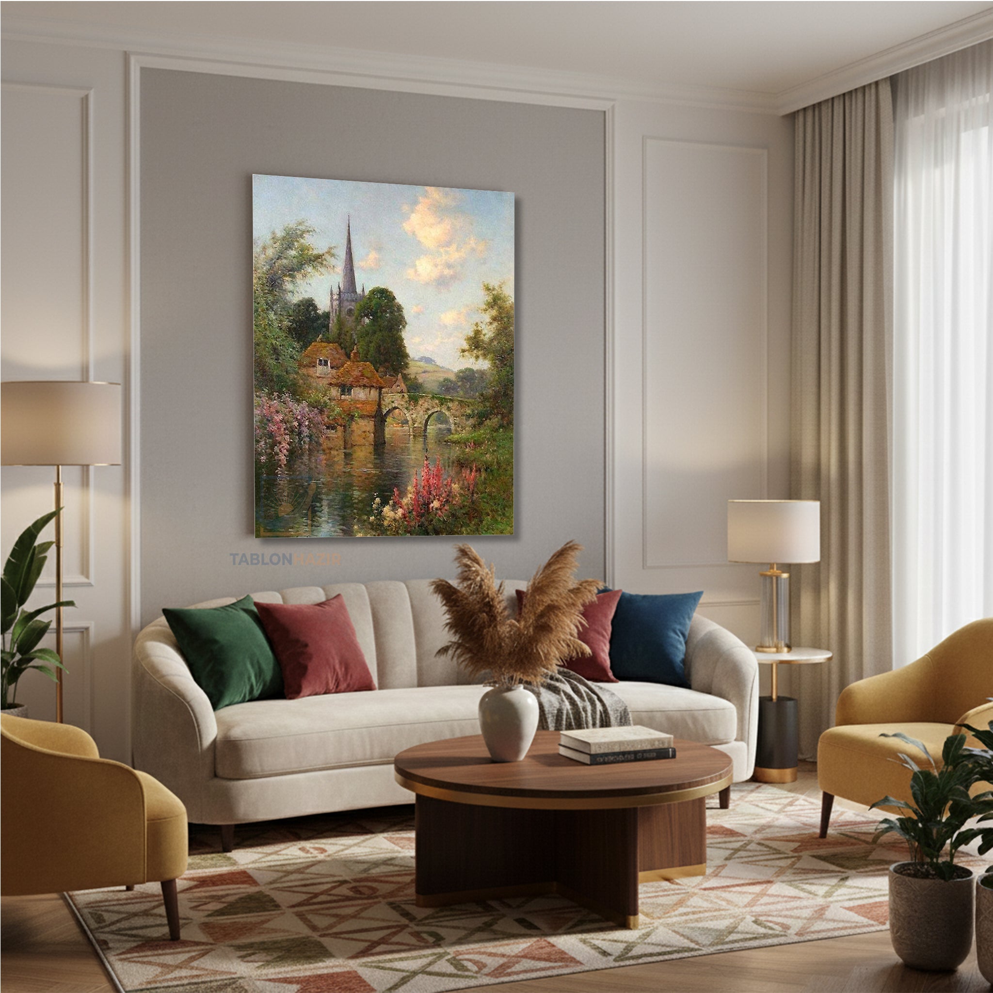 Dikey Kanvas Tablo Salon Duvar Tablosu Louis Aston Knight Yeni Ev Hediyesi Ofis Tablosu