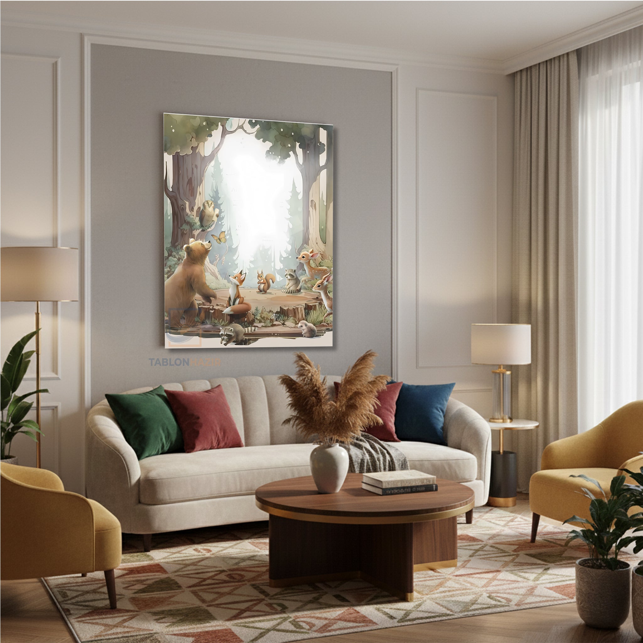 Dikey Kanvas Tablo Salon Duvar Tablosu Masal Dünyası Yeni Ev Hediyesi Ofis Tablosu