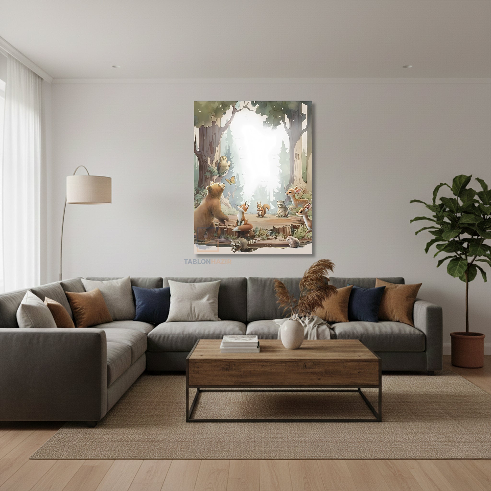 Dikey Kanvas Tablo Salon Duvar Tablosu Masal Dünyası Yeni Ev Hediyesi Ofis Tablosu