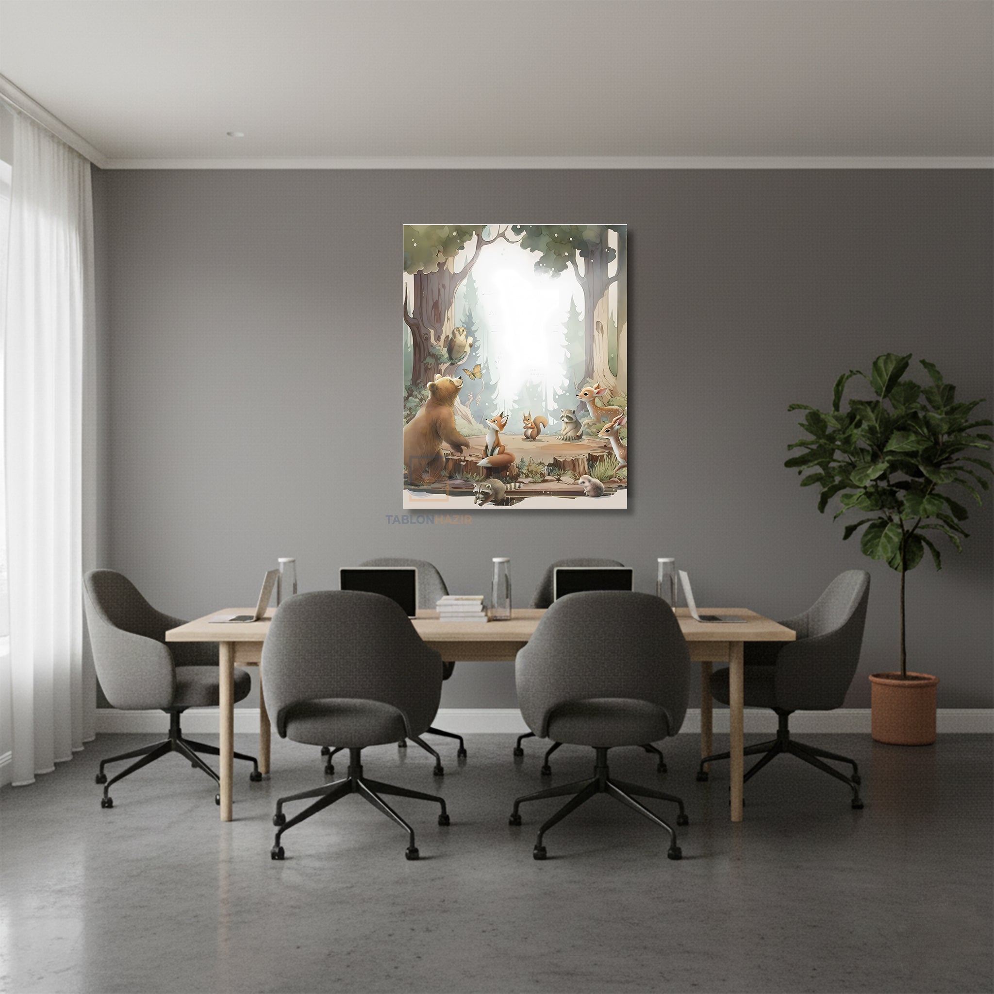 Dikey Kanvas Tablo Salon Duvar Tablosu Masal Dünyası Yeni Ev Hediyesi Ofis Tablosu