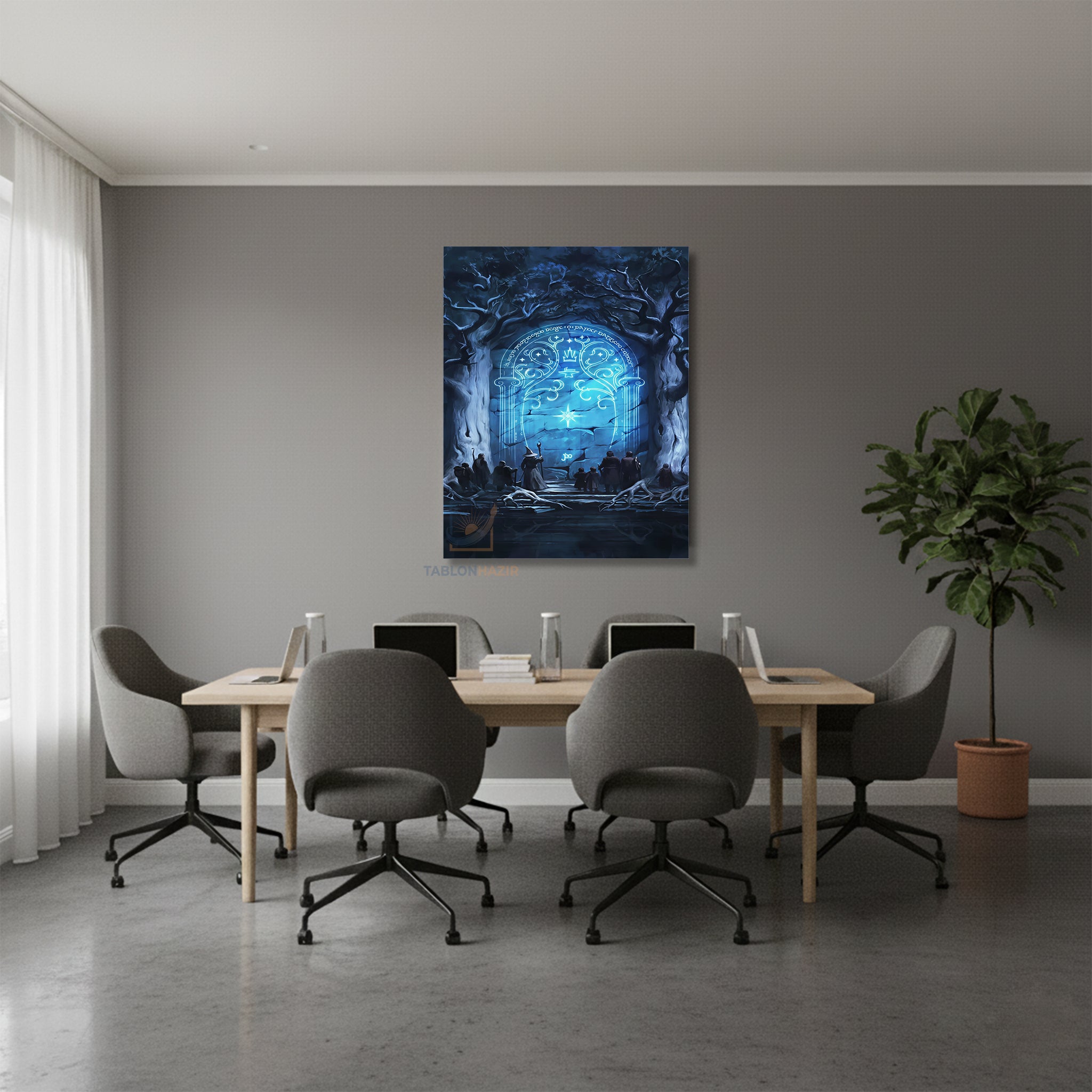 Dikey Kanvas Tablo Salon Duvar Tablosu Moria Gecidi Yeni Ev Hediyesi Ofis Tablosu