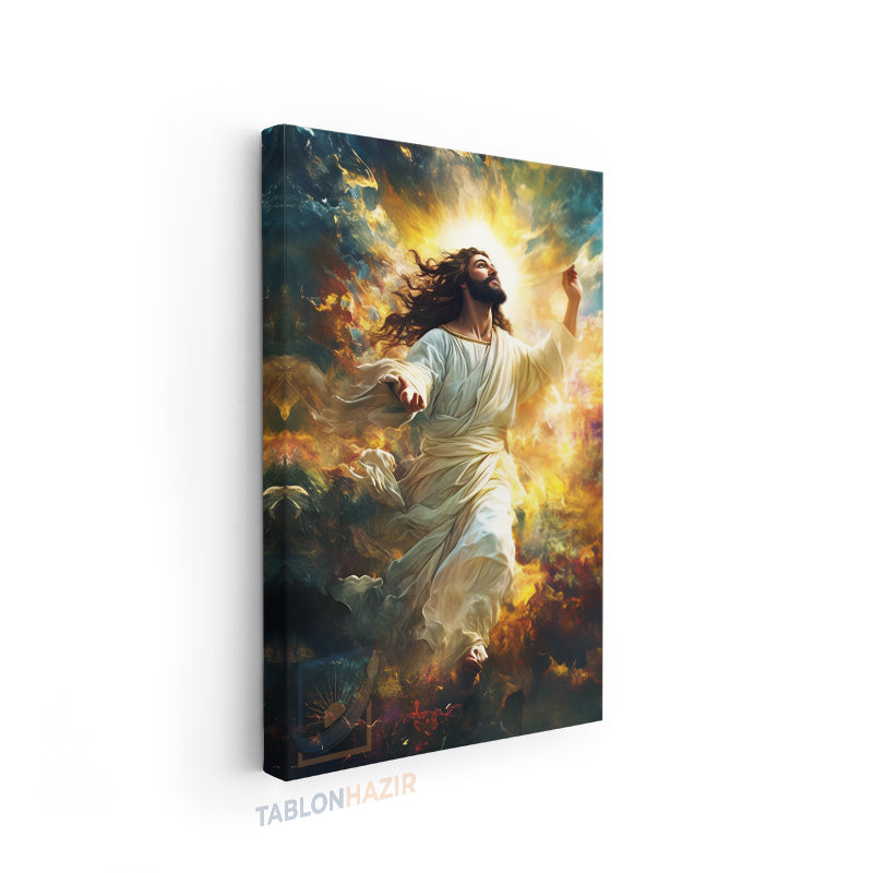 Dikey Kanvas Tablo Salon Duvar Tablosu Soyut Tasarım Isa Yeni Ev Hediyesi Ofis Tablosu