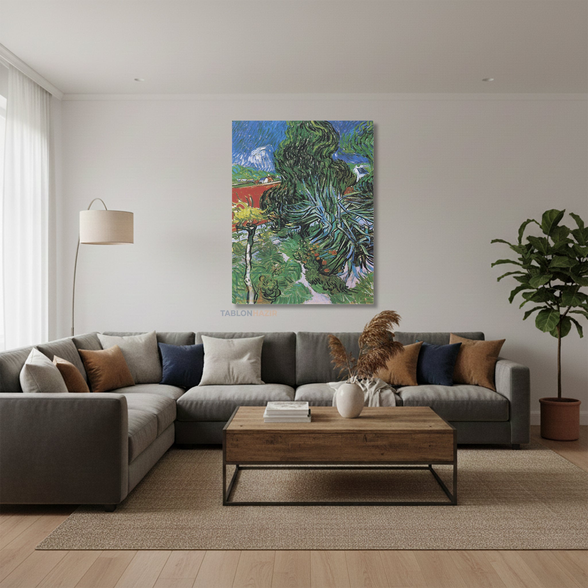 Dikey Kanvas Tablo Salon Duvar Tablosu Vangogh 102 Yeni Ev Hediyesi Ofis Tablosu