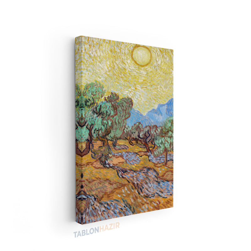 Dikey Kanvas Tablo Salon Duvar Tablosu Vangogh 113 Yeni Ev Hediyesi Ofis Tablosu