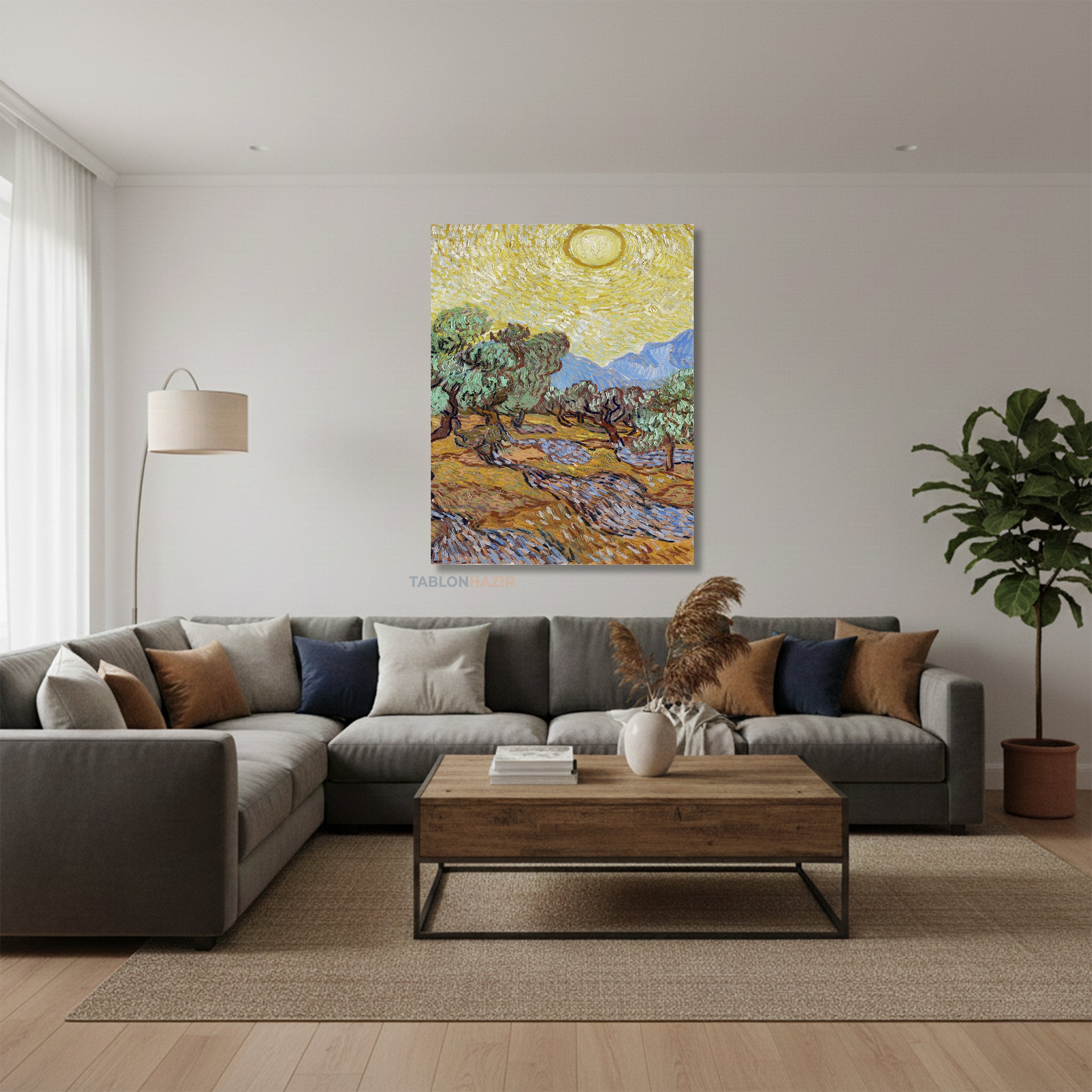 Dikey Kanvas Tablo Salon Duvar Tablosu Vangogh 113 Yeni Ev Hediyesi Ofis Tablosu