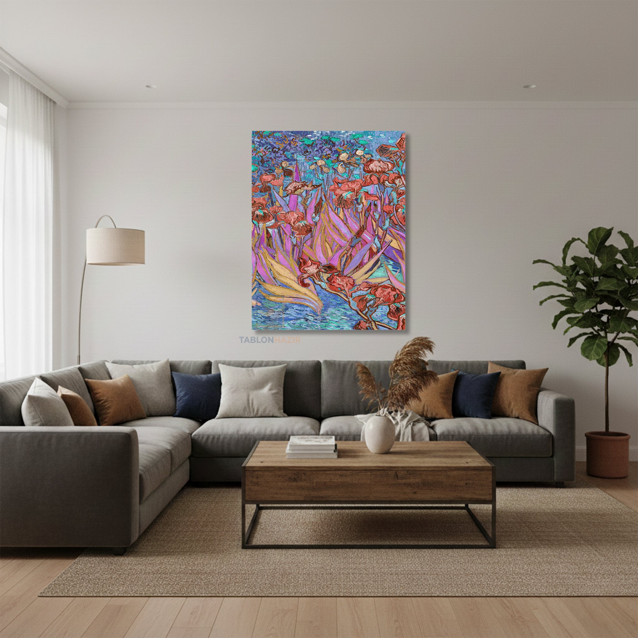 Dikey Kanvas Tablo Salon Duvar Tablosu Vangogh 119 Yeni Ev Hediyesi Ofis Tablosu