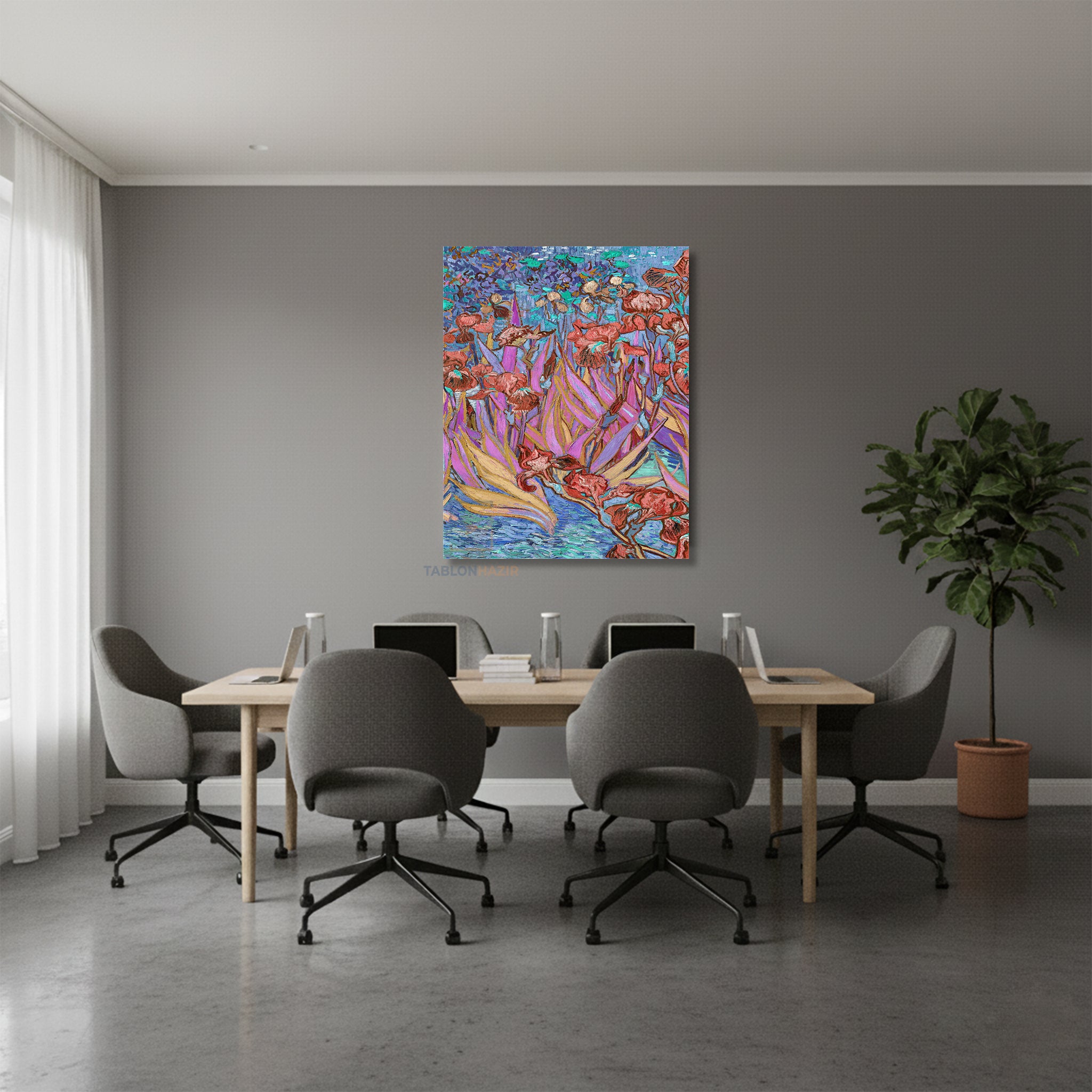 Dikey Kanvas Tablo Salon Duvar Tablosu Vangogh 119 Yeni Ev Hediyesi Ofis Tablosu