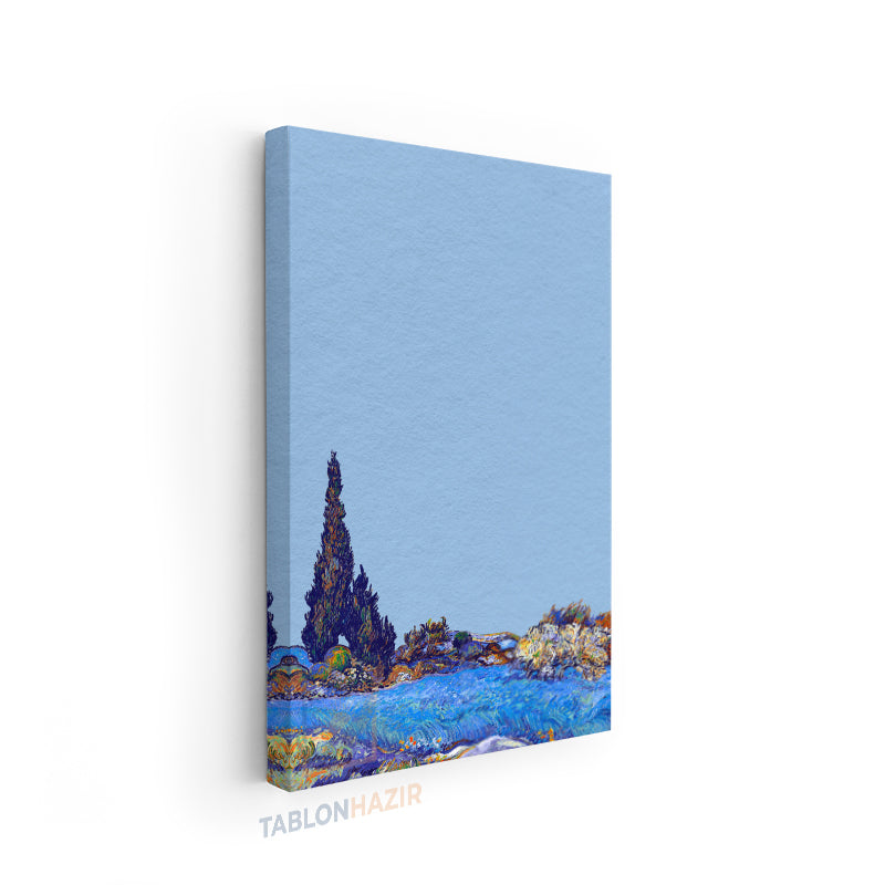 Dikey Kanvas Tablo Salon Duvar Tablosu Vangogh 122 Yeni Ev Hediyesi Ofis Tablosu