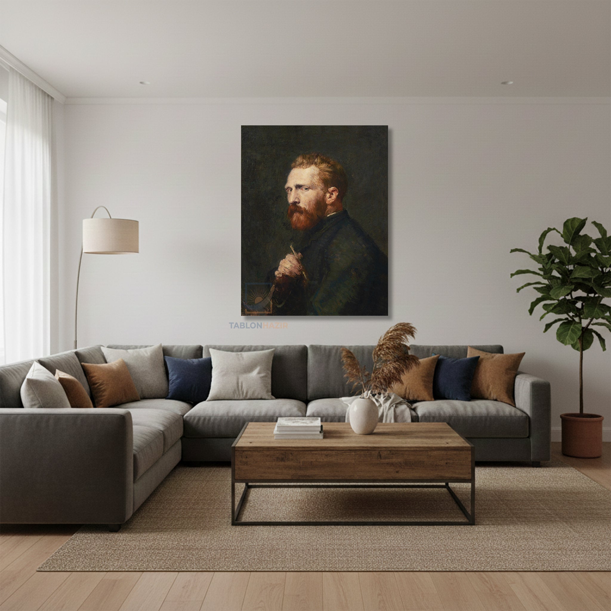 Dikey Kanvas Tablo Salon Duvar Tablosu Vangogh 139 Yeni Ev Hediyesi Ofis Tablosu