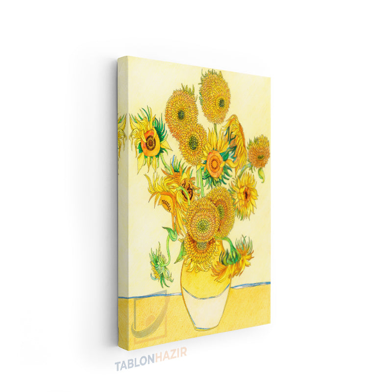 Dikey Kanvas Tablo Salon Duvar Tablosu Vangogh 47 Yeni Ev Hediyesi Ofis Tablosu