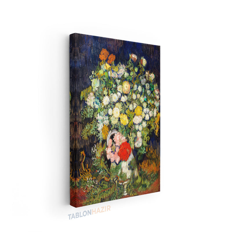 Dikey Kanvas Tablo Salon Duvar Tablosu Vangogh 59 Yeni Ev Hediyesi Ofis Tablosu