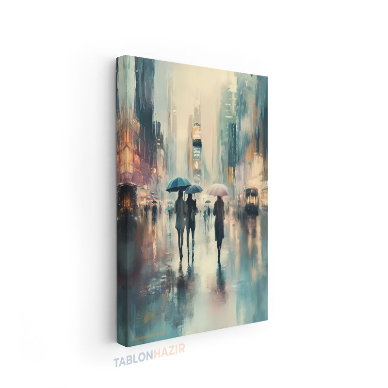 Dikey Kanvas Tablo Salon Duvar Tablosu Yagmurlu Gun Yeni Ev Hediyesi Ofis Tablosu