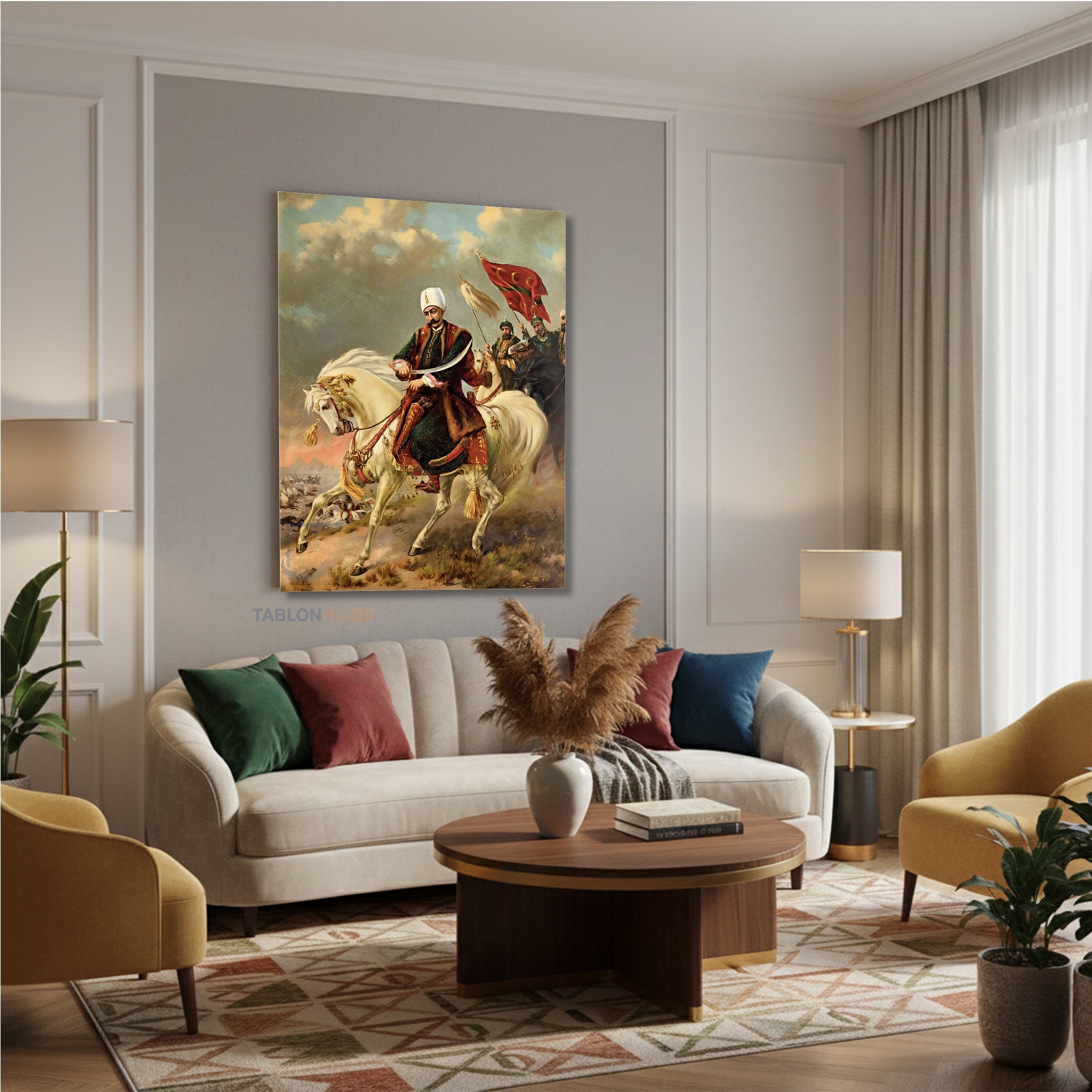 Dikey Kanvas Tablo Salon Duvar Tablosu Yavuz Sultan Selim Yeni Ev Hediyesi Ofis Tablosu