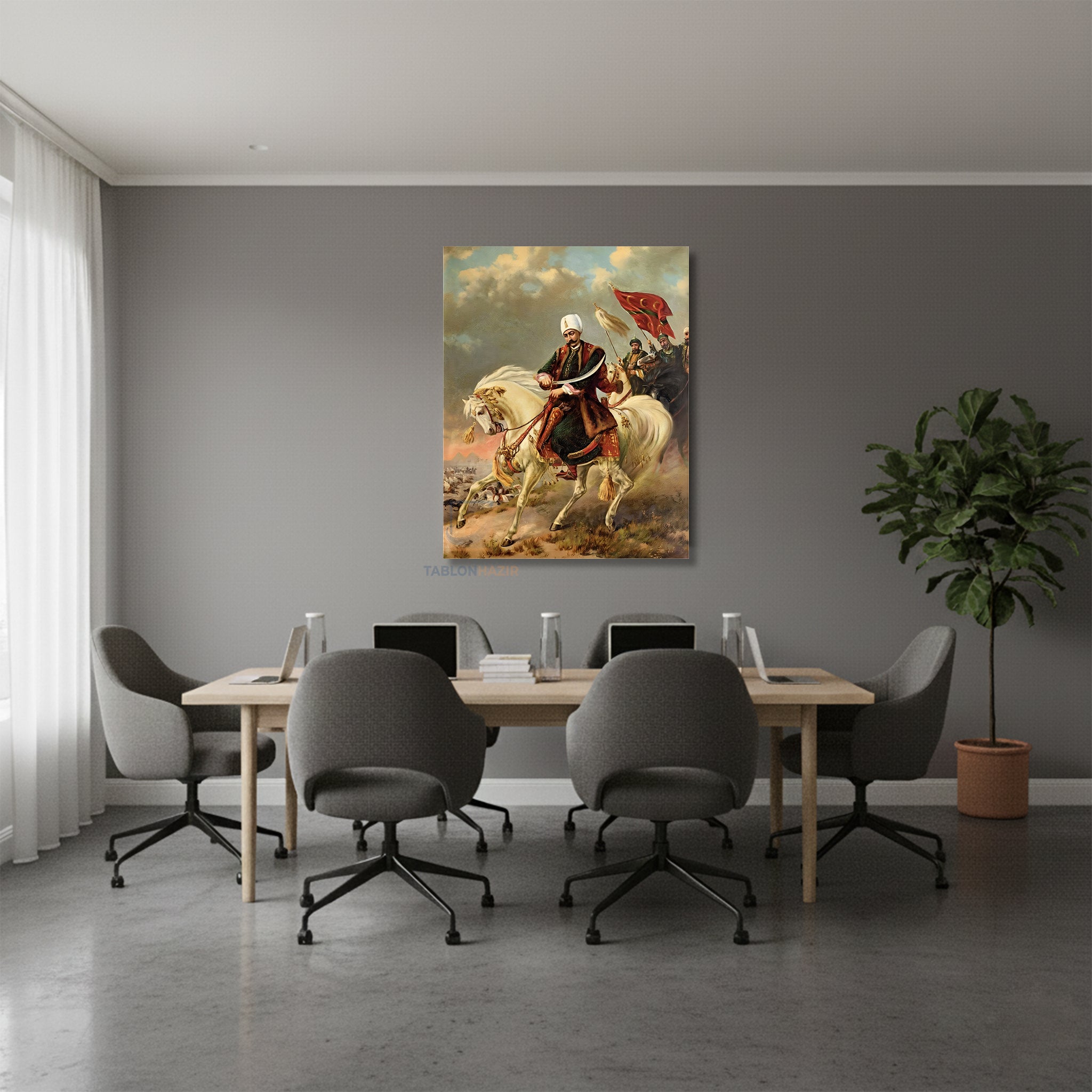 Dikey Kanvas Tablo Salon Duvar Tablosu Yavuz Sultan Selim Yeni Ev Hediyesi Ofis Tablosu