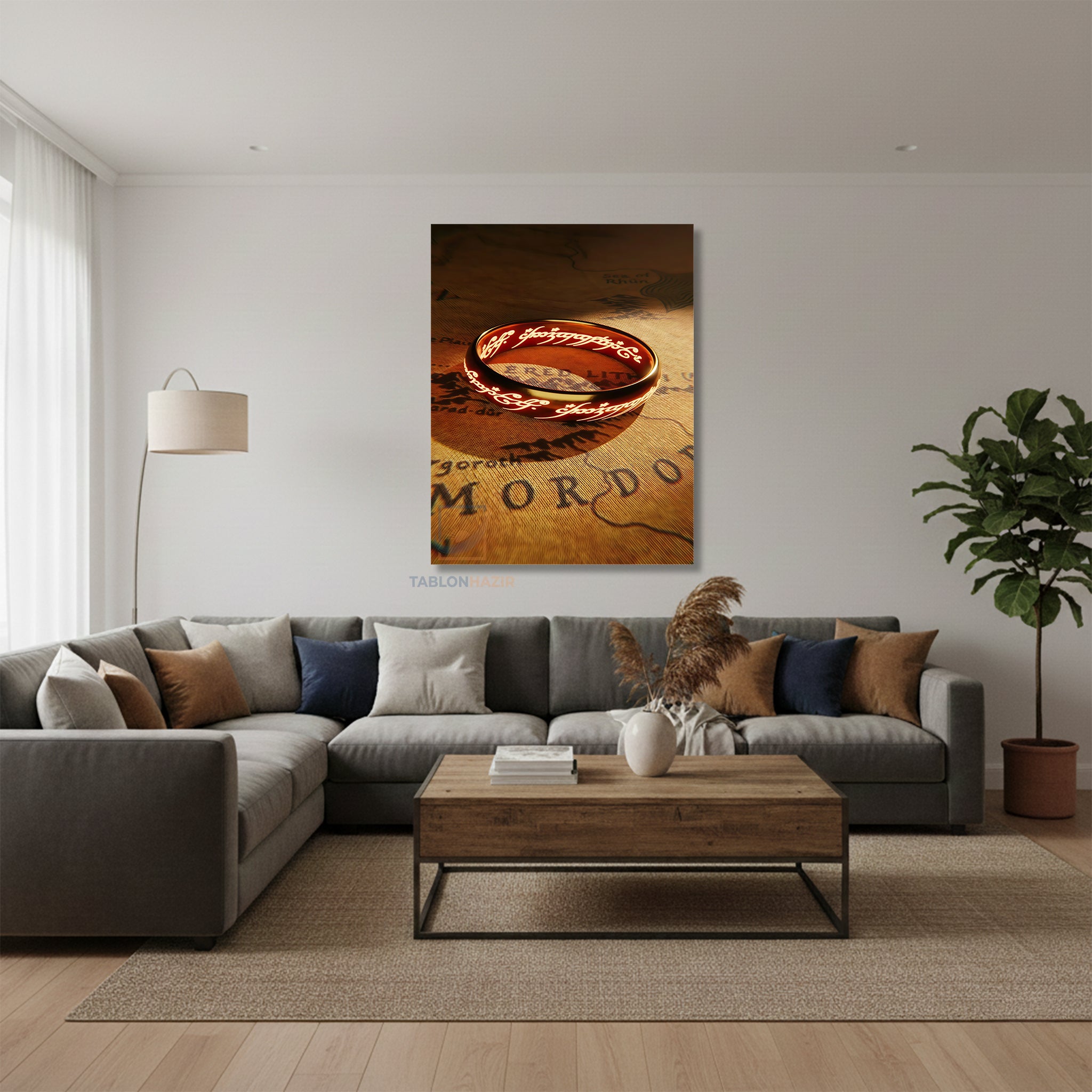 Dikey Kanvas Tablo Salon Duvar Tablosu Yuzuk Lotr Yeni Ev Hediyesi Ofis Tablosu