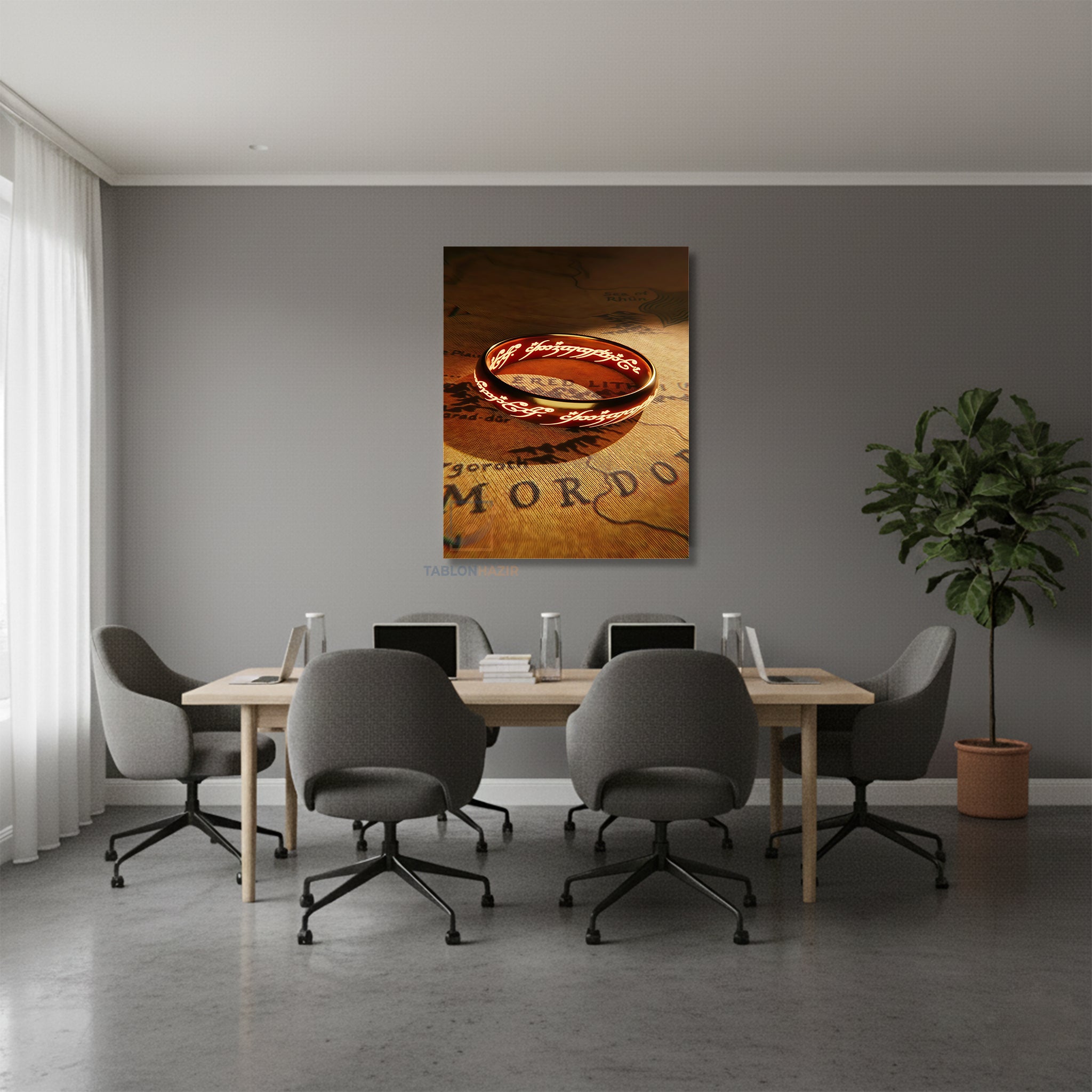 Dikey Kanvas Tablo Salon Duvar Tablosu Yuzuk Lotr Yeni Ev Hediyesi Ofis Tablosu