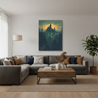 Dikey Kanvas Tablo Salon Duvar Tablosu Hogwards Orman Yeni Ev Hediyesi Ofis Tablosu