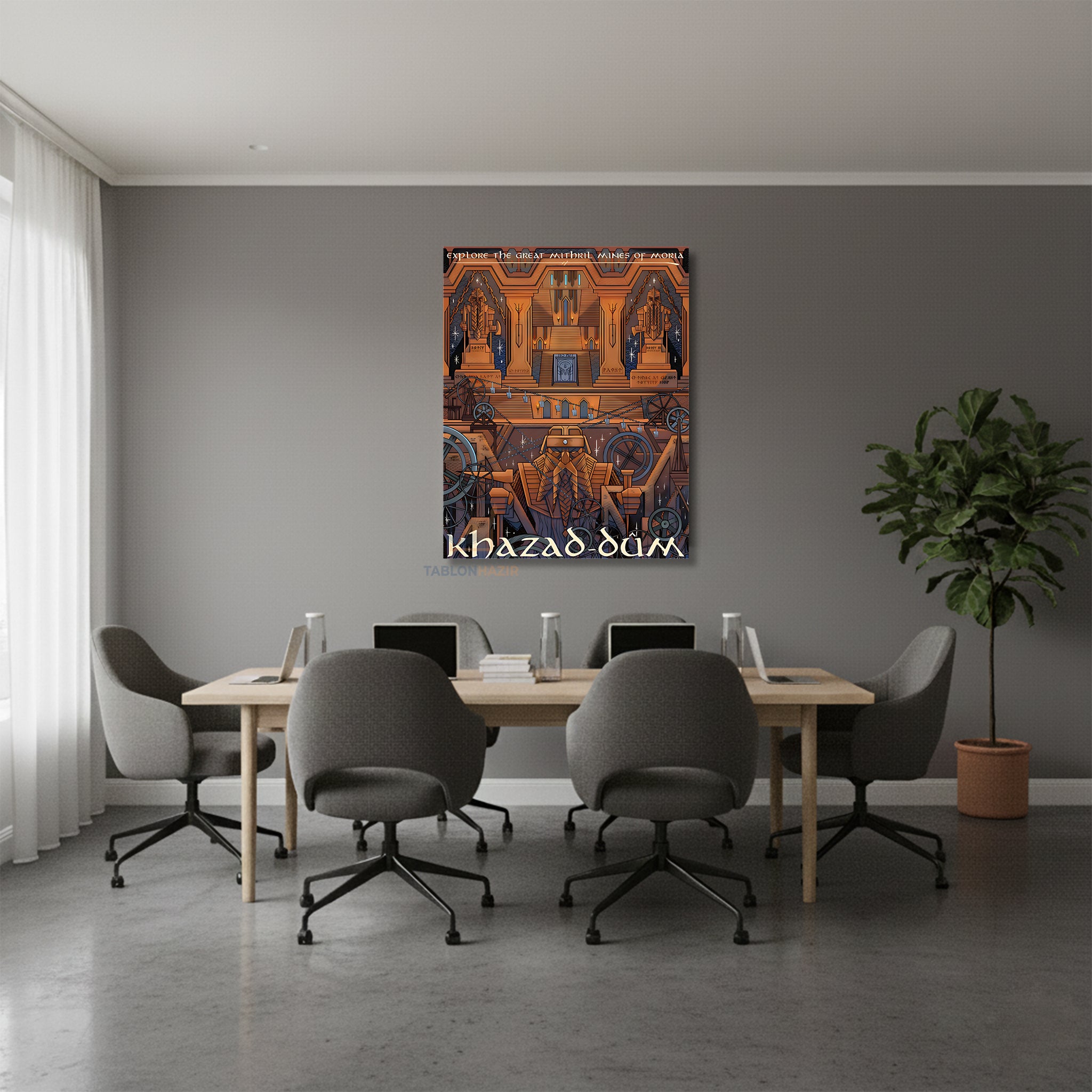 Dikey Kanvas Tablo Salon Duvar Tablosu Khazad Dum Lotr Yeni Ev Hediyesi Ofis Tablosu