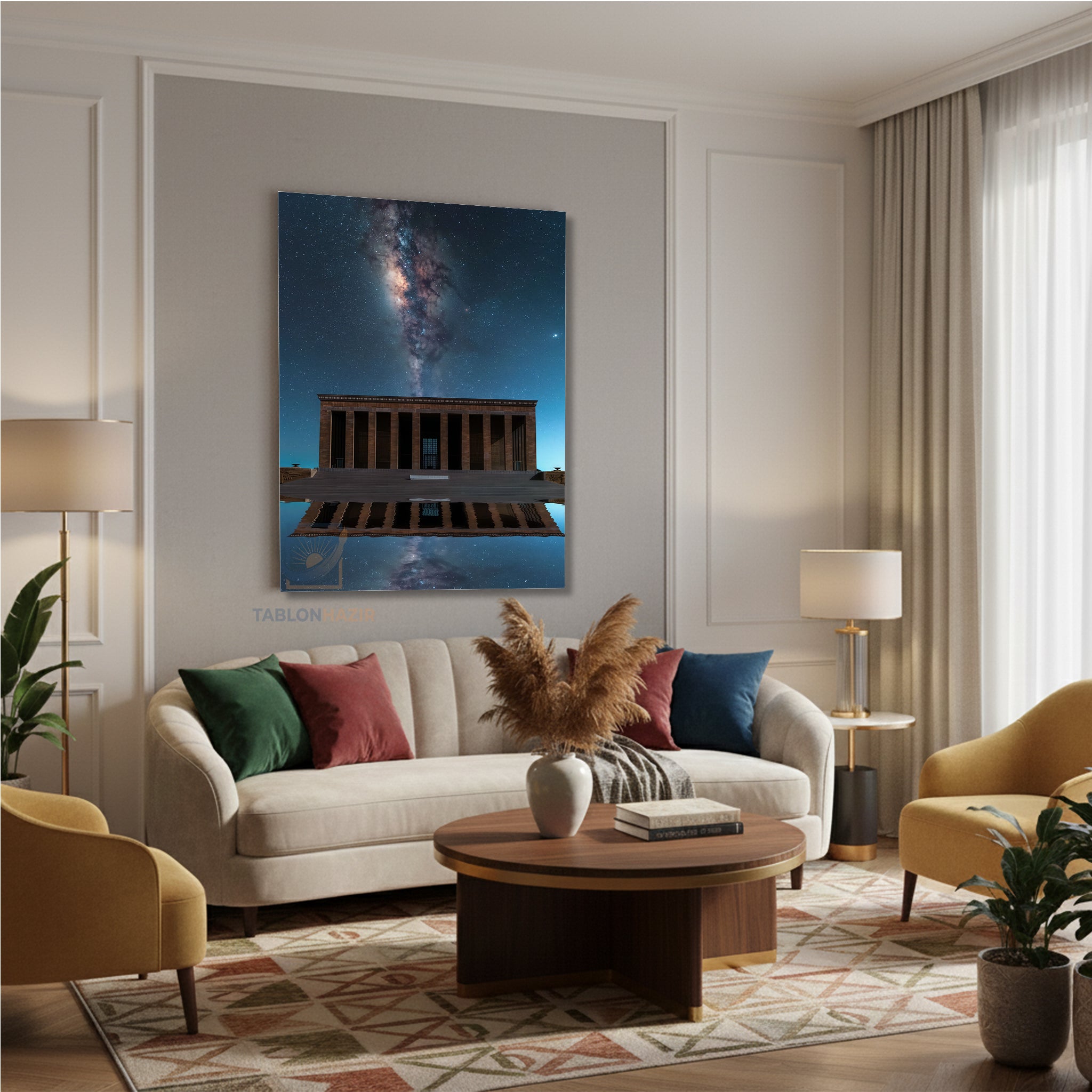 Dikey Kanvas Tablo Salon Duvar Tablosu Knvs Anitkabir Yeni Ev Hediyesi Ofis Tablosu