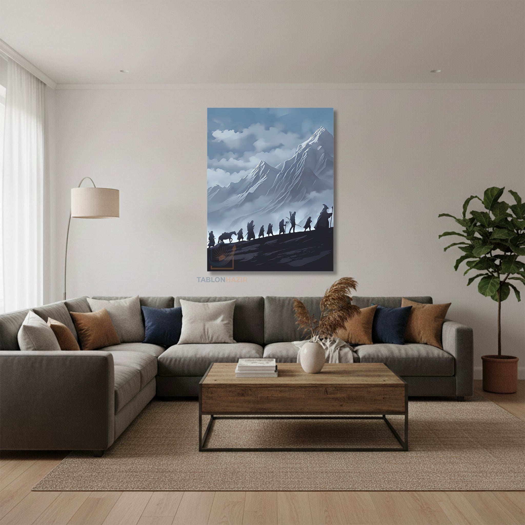 Dikey Kanvas Tablo Salon Duvar Tablosu Lotr 2 Yeni Ev Hediyesi Ofis Tablosu