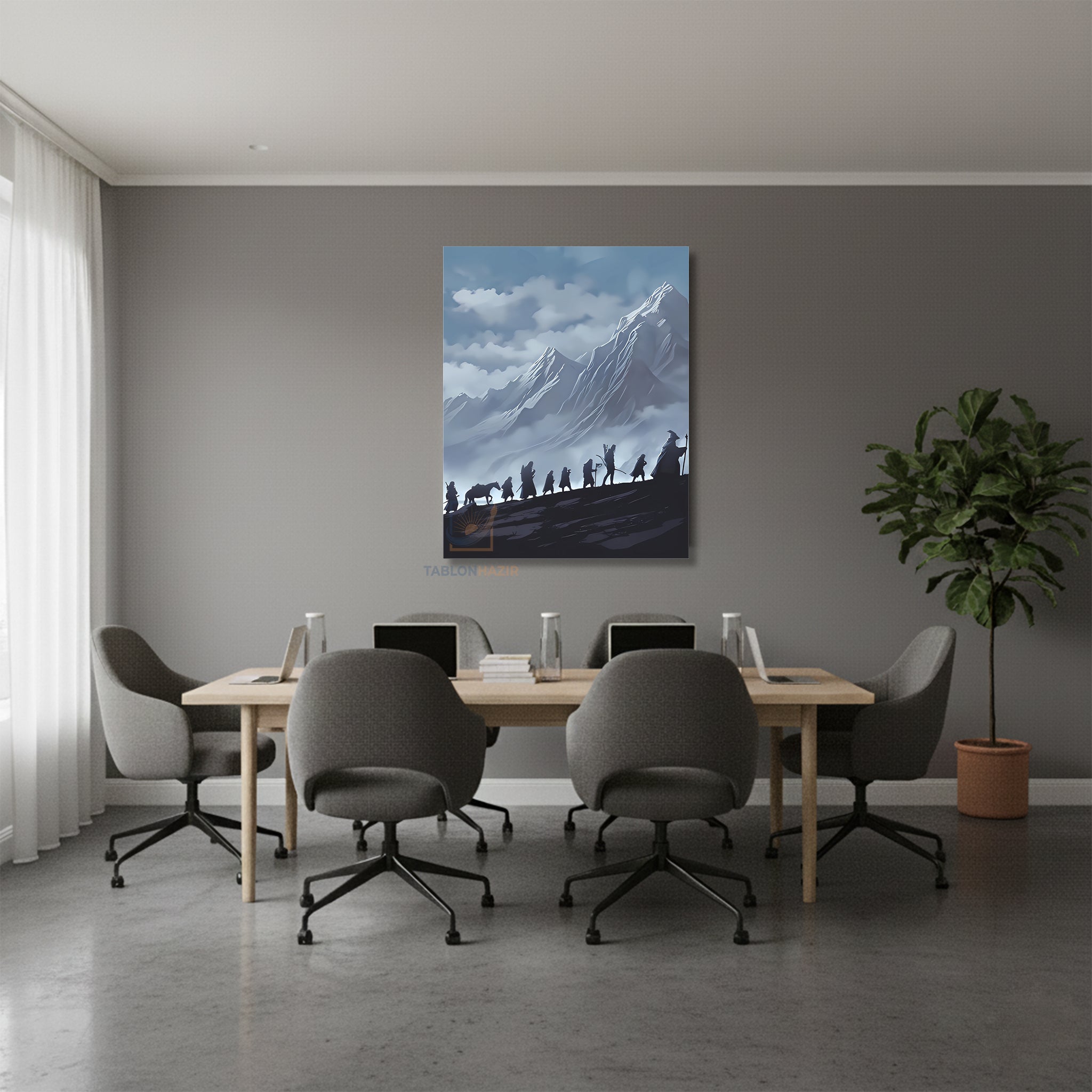 Dikey Kanvas Tablo Salon Duvar Tablosu Lotr 2 Yeni Ev Hediyesi Ofis Tablosu