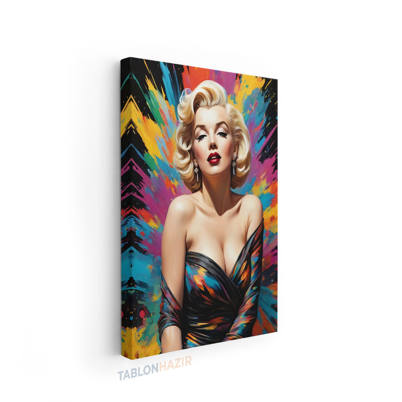 Dikey Kanvas Tablo Salon Duvar Tablosu Mariliyn11 Yeni Ev Hediyesi Ofis Tablosu