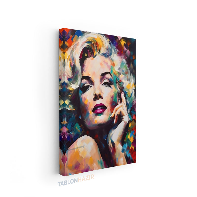 Dikey Kanvas Tablo Salon Duvar Tablosu Mariliyn6 Yeni Ev Hediyesi Ofis Tablosu