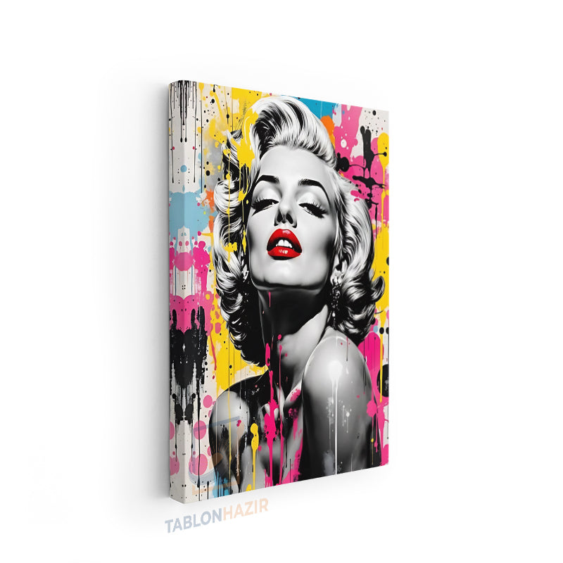 Dikey Kanvas Tablo Salon Duvar Tablosu Mariliyn8 Yeni Ev Hediyesi Ofis Tablosu