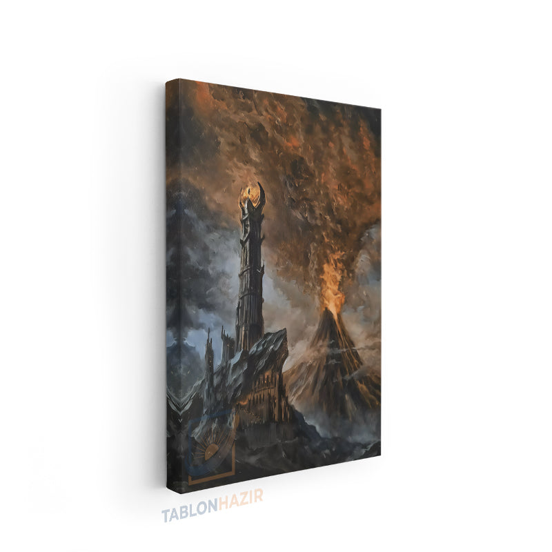 Dikey Kanvas Tablo Salon Duvar Tablosu Mordor Lotr Realistik Yeni Ev Hediyesi Ofis Tablosu