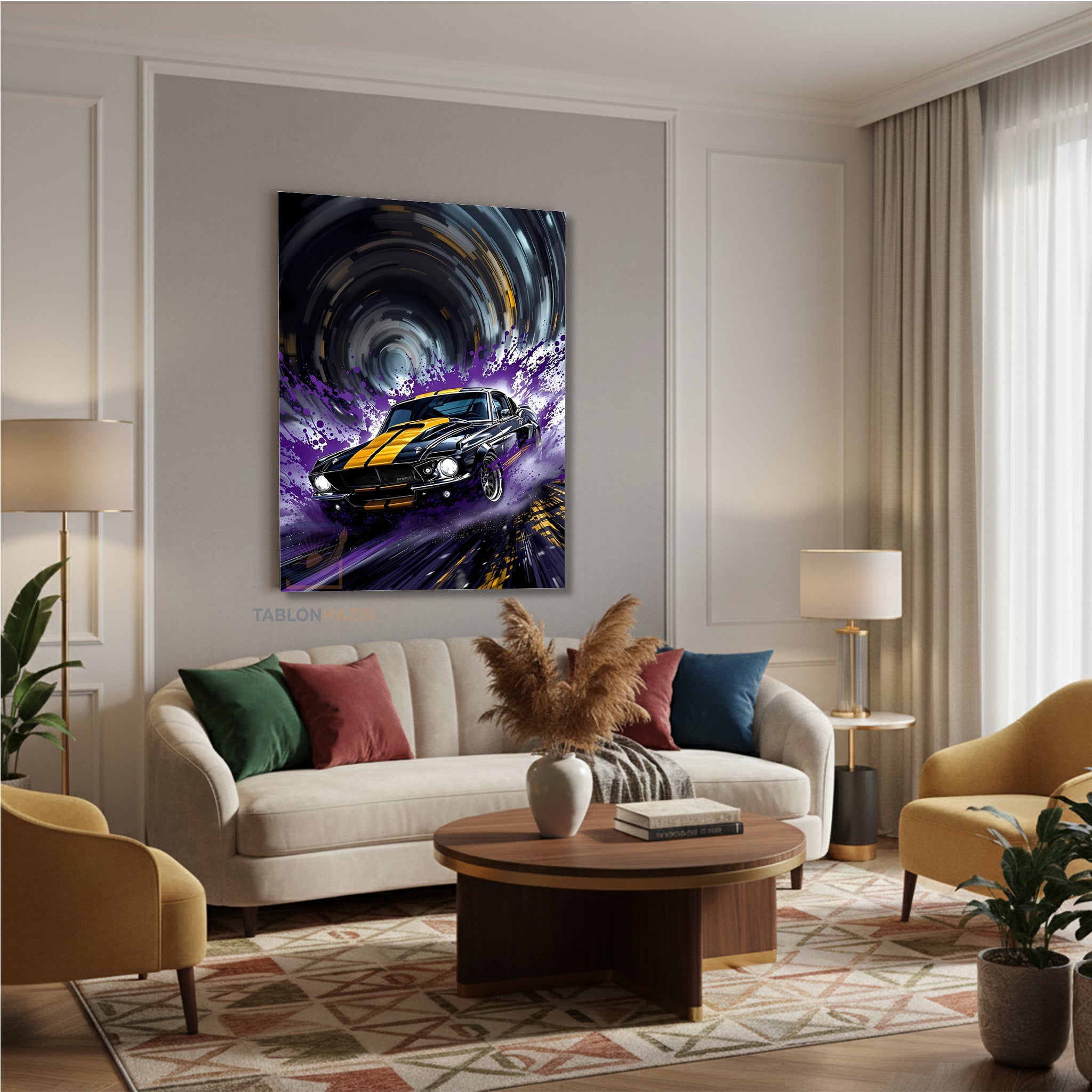 Dikey Kanvas Tablo Salon Duvar Tablosu Morsiyaharaba Yeni Ev Hediyesi Ofis Tablosu