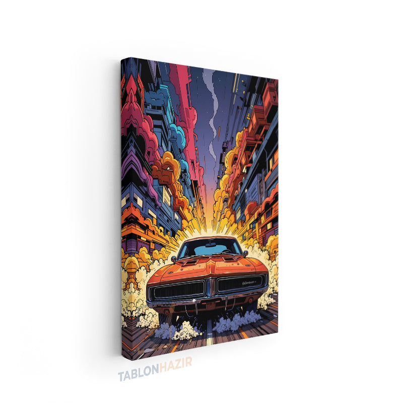 Dikey Kanvas Tablo Salon Duvar Tablosu Renklidumanaraba Yeni Ev Hediyesi Ofis Tablosu