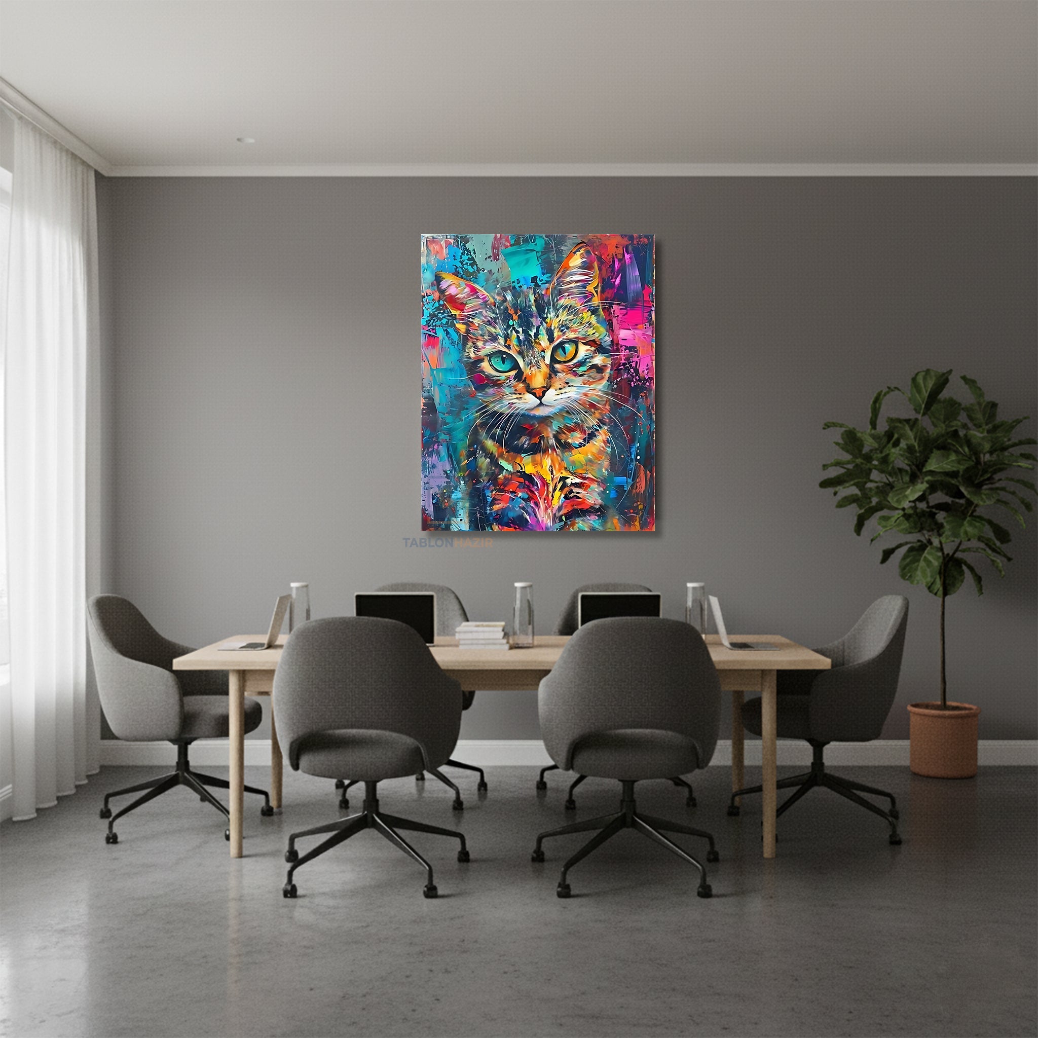 Dikey Kanvas Tablo Salon Duvar Tablosu Renklikedi Yeni Ev Hediyesi Ofis Tablosu