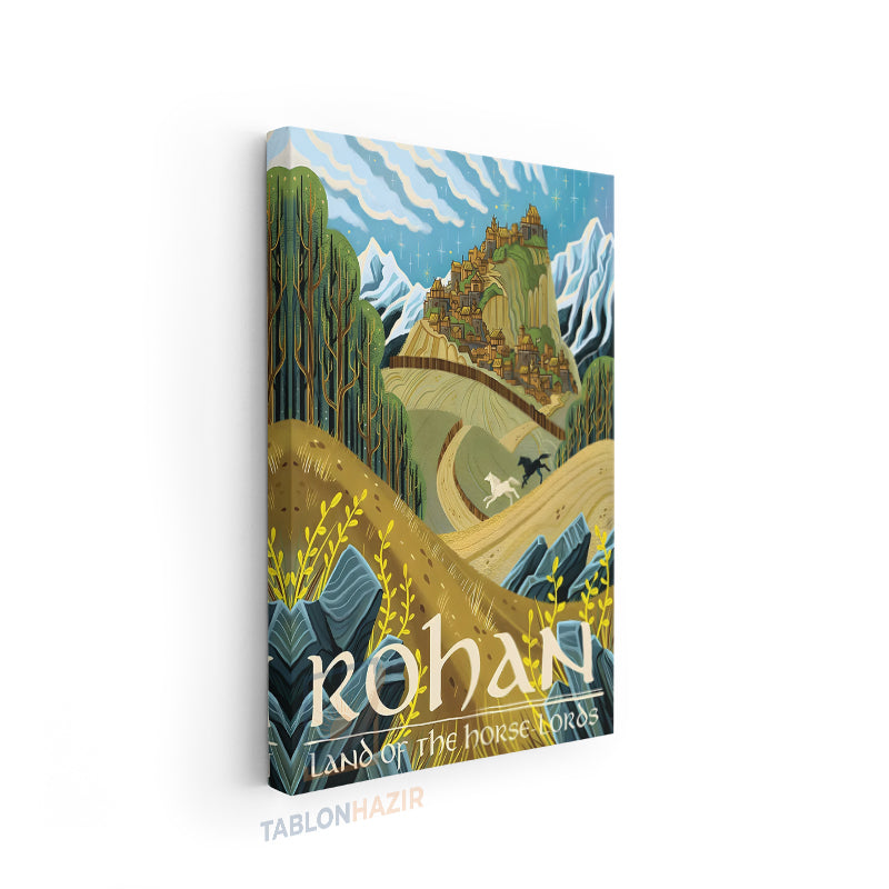 Dikey Kanvas Tablo Salon Duvar Tablosu Rohan Yeni Ev Hediyesi Ofis Tablosu