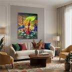 Dikey Kanvas Tablo Salon Duvar Tablosu Satrançboyutu Yeni Ev Hediyesi Ofis Tablosu