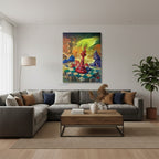 Dikey Kanvas Tablo Salon Duvar Tablosu Satrançboyutu Yeni Ev Hediyesi Ofis Tablosu