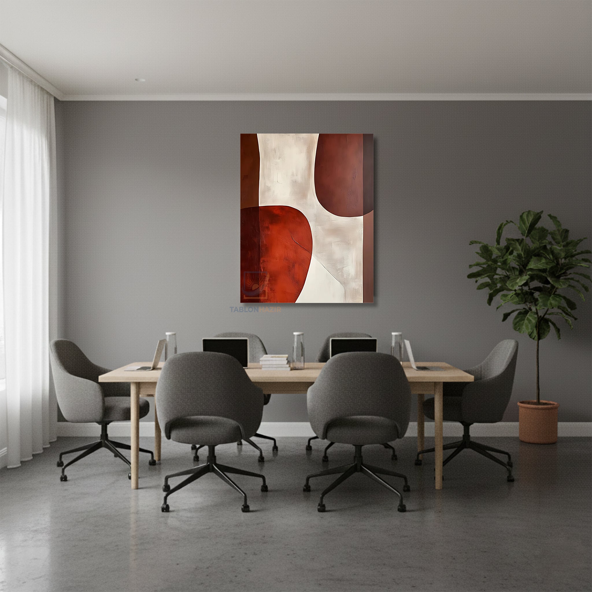 Dikey Kanvas Tablo Salon Duvar Tablosu Soyut 0001 Yeni Ev Hediyesi Ofis Tablosu